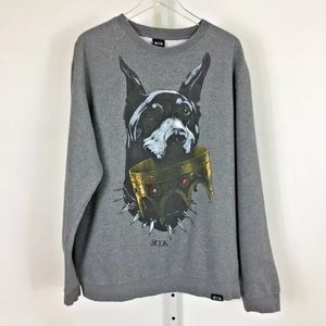Rook Brand Mens Doberman Pinscher Sweatshirt Sz XL